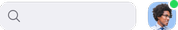 search bar and avatar Zoom Chat