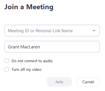 zoom random meeting id