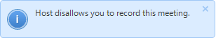 host disallows you to record