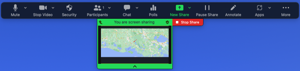 zoom browser screen sharing