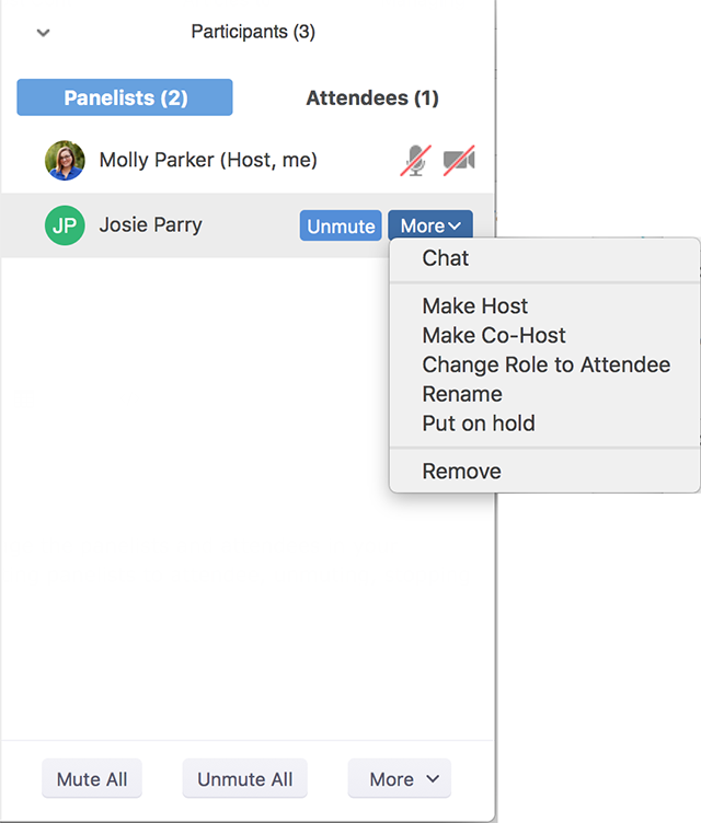 Managing Attendees And Panelists In A Webinar Zoom Help Center