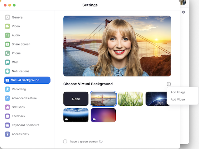 Changing your Virtual Background image – Zoom Support