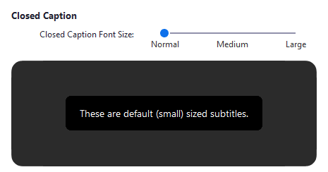 netflix closed caption font size