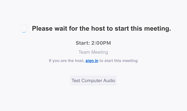 does the host have to join a zoom meeting