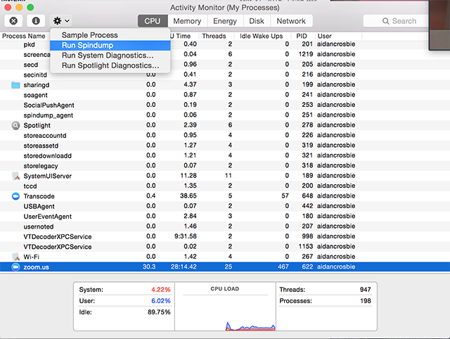 Creating A Spindump File On Macos Zoom Help Center