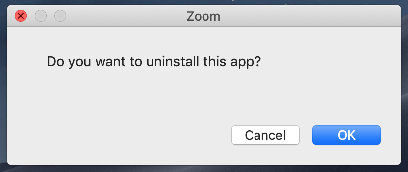 Uninstall zoom.us from mac