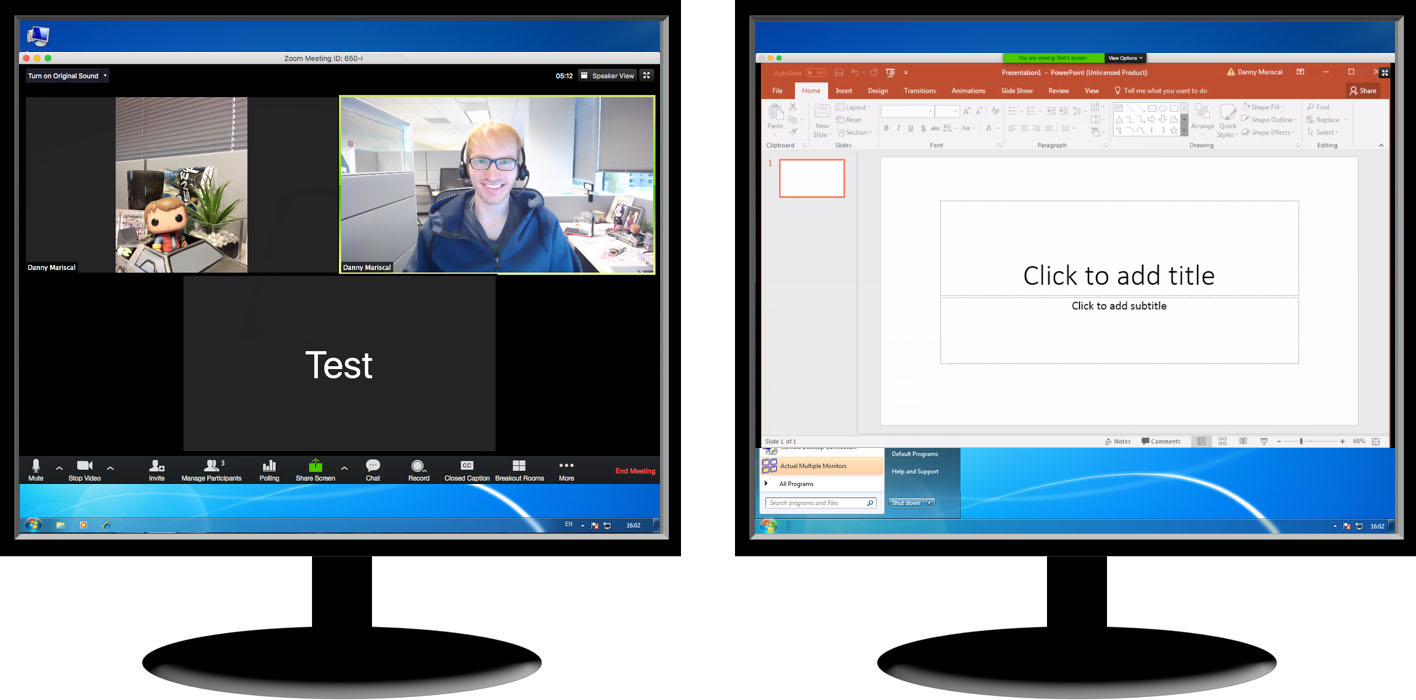 Using Zoom desktop client with dual monitors – Zoom Support