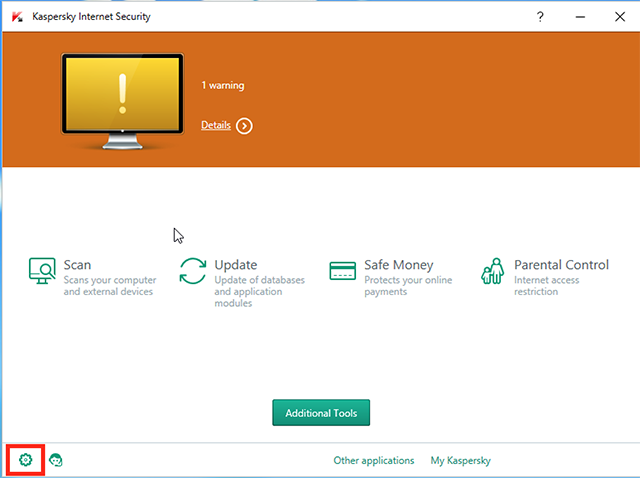 how to disable kaspersky internet security