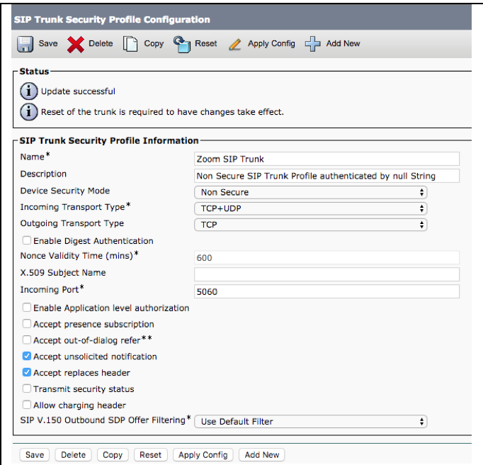 Setting up Cisco Unified Communications Manager (CUCM) with Zoom