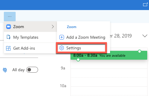Zoom for Outlook add-in (web and desktop) – Zoom Help Center