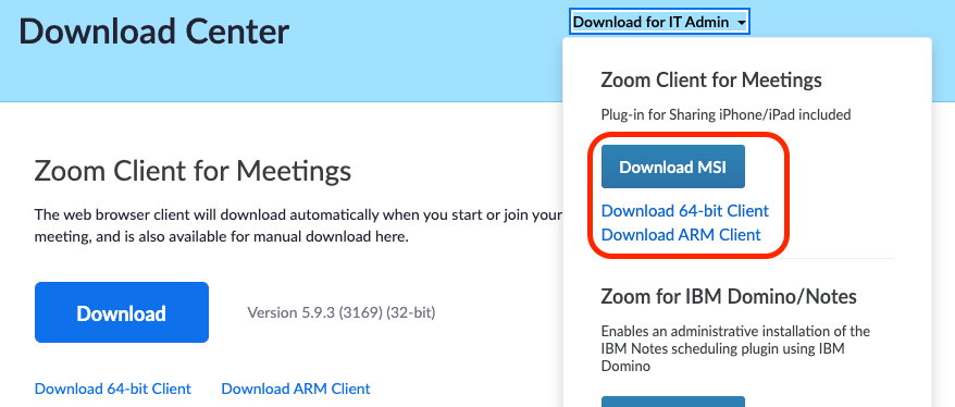 zoom client download windows