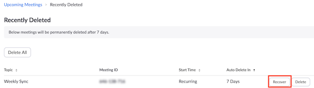 Recover Deleted Zoom Meeting Or Webinar