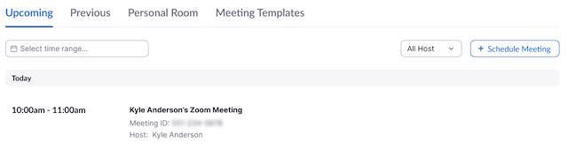 create new zoom meeting id