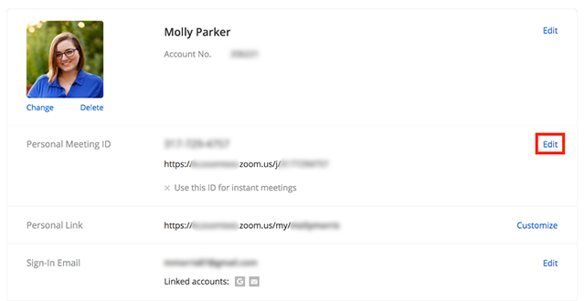 how to create a zoom personal meeting id