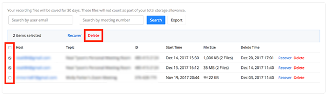 Managing cloud recordings Zoom Help Center