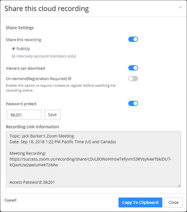 where are zoom recordings stored